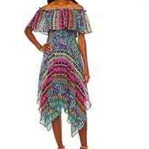 Rabbit Rabbit Rabbit Designs‎ Dress Handkerchief Hem Boho Multicolor 12
